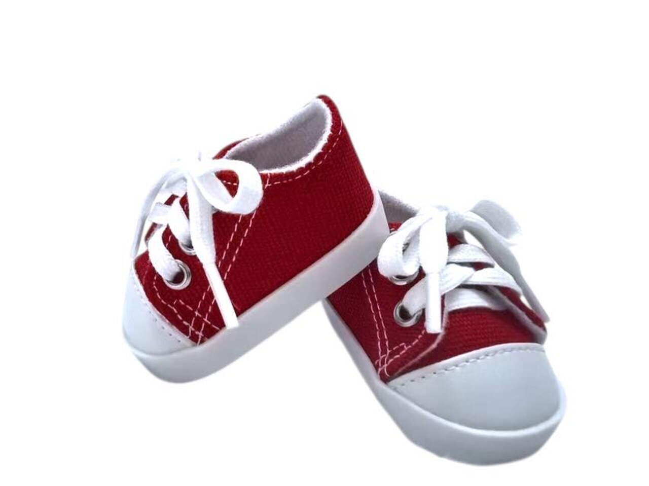 18 Inch Doll Shoes- Red Canvas Sneakers Fits 18 Inch Kennedy and Friends Dolls and Other 18 Inch Dolls